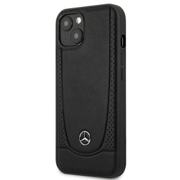 Mercedes Leather Urban dėklas iPhone 15 Plus - juodas