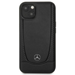 Mercedes Leather Urban dėklas iPhone 15 Plus - juodas