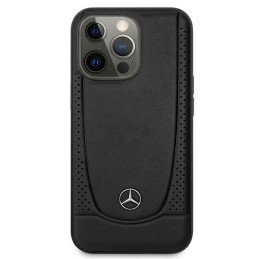 Mercedes Leather Urban dėklas iPhone 15 Pro Max - juodas