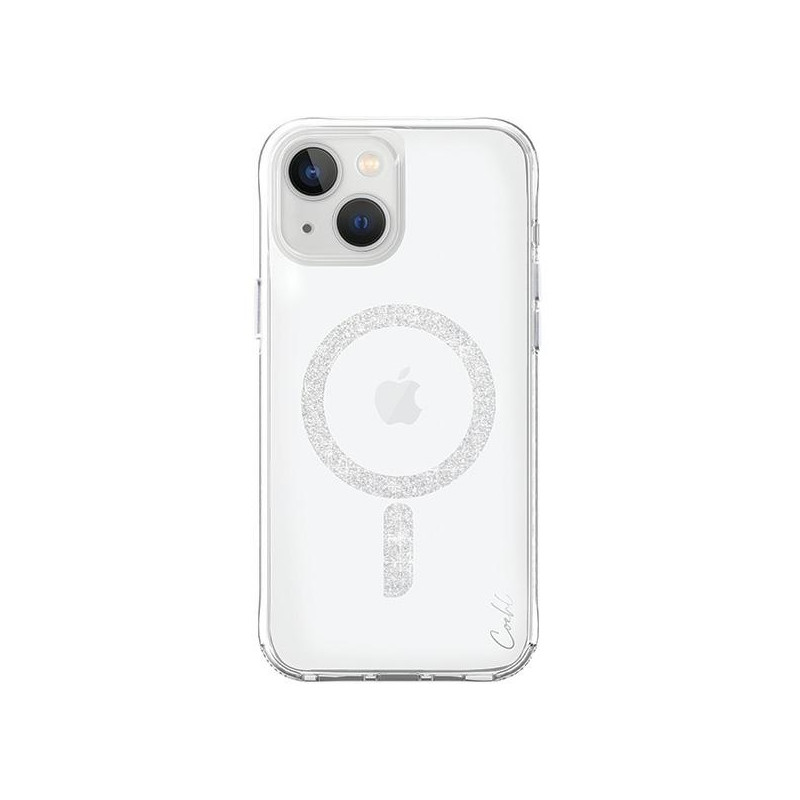 UNIQ Coehl Glace Magnetic Charging dėklas iPhone 15 - sidabrinis