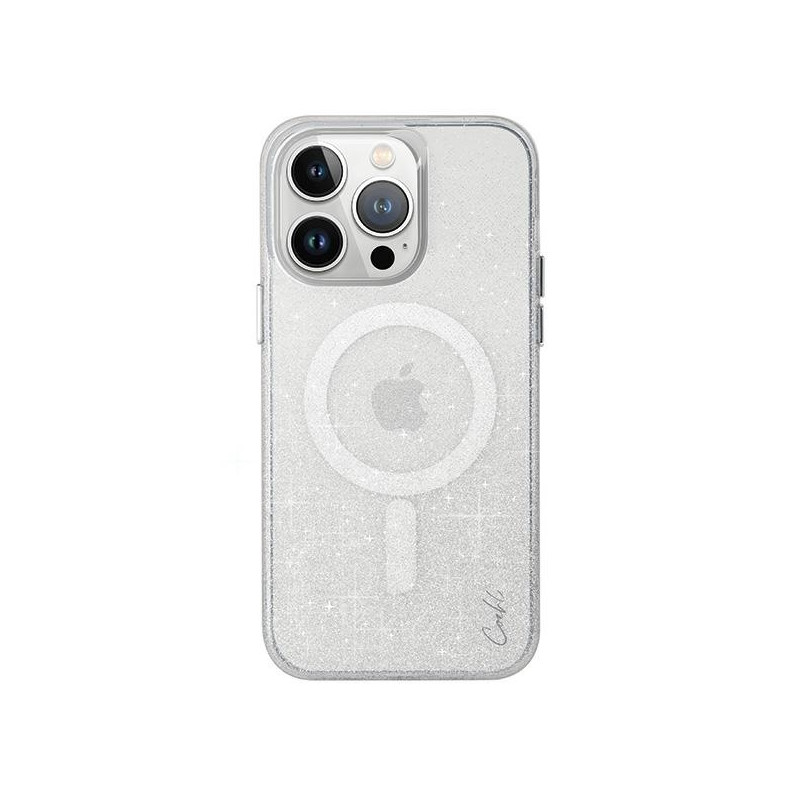 UNIQ Coehl Lumino Magnetic Charging dėklas iPhone 15 Pro - sidabrinis