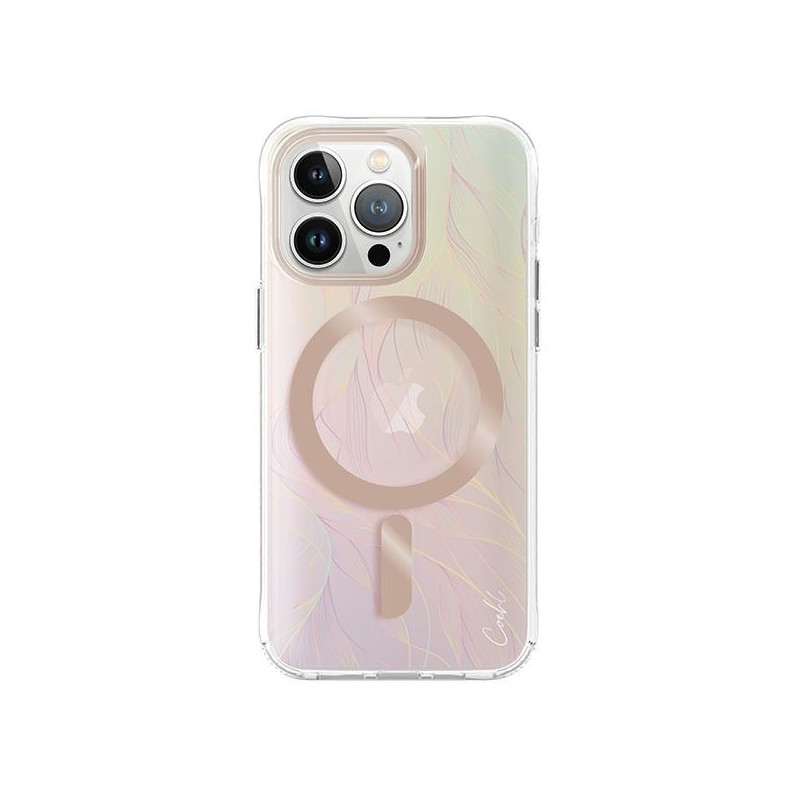 UNIQ Coehl Willow Magnetic Charging dėklas, skirtas iPhone 15 Pro - vaivorykštis