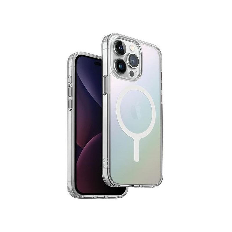 UNIQ LifePro Xtreme Magclick įkrovimo dėklas, skirtas iPhone 15 Pro Max - vaivorykštis