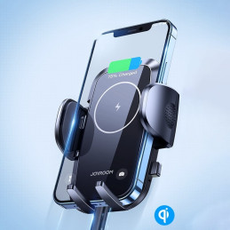 Joyroom automobilio oro angos laikiklis Qi belaidis įkroviklis 15W juodas (JR-ZS241)