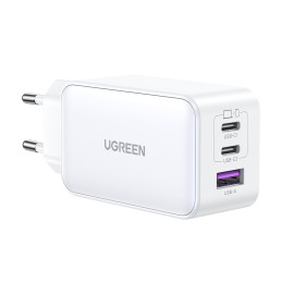 Ugreen CD244 65W USB-A / 2x USB-C GaN greitas įkroviklis – baltas