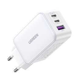 Ugreen CD244 65W USB-A / 2x USB-C GaN greitas įkroviklis – baltas