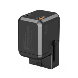 Choetech PD6038 USB-C USB-A PD 20W kelioninis įkroviklis USA EU UK AU – juodas