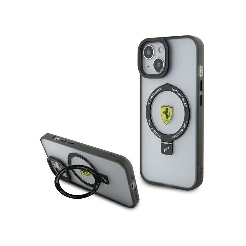 Ferrari Ring Stand 2023 Collection MagSafe dėklas iPhone 15 - skaidrus