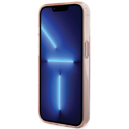 Karl Lagerfeld Ring Stand Karl&Choupette MagSafe dėklas iPhone 15 Pro - rožinis