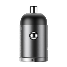 Baseus Tiny Star PPS mini išmanusis automobilinis įkroviklis C tipo USB 30W Quick Charge 3.0 PD 3.0 pilka (VCHX-B0G)