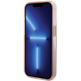 Karl Lagerfeld žiedinis stovas Karl&Choupette MagSafe dėklas iPhone 15 Pro Max - rožinis