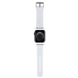Karl Lagerfeld 3D guminis Karl galvos dirželis Apple Watch 42/ 44/ 45/ 49mm – baltas