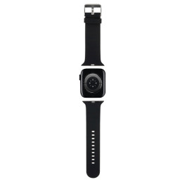 Karl Lagerfeld 3D guminis Karl galvos dirželis Apple Watch 42/ 44/ 45/ 49mm – juodas