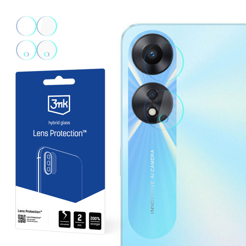 3mk Lens Protection™ hibridinis fotoaparato stiklas, skirtas Oppo A58 5G