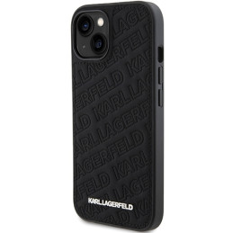 Karl Lagerfeld Quilted K Pattern dėklas, skirtas iPhone 15 - juodas