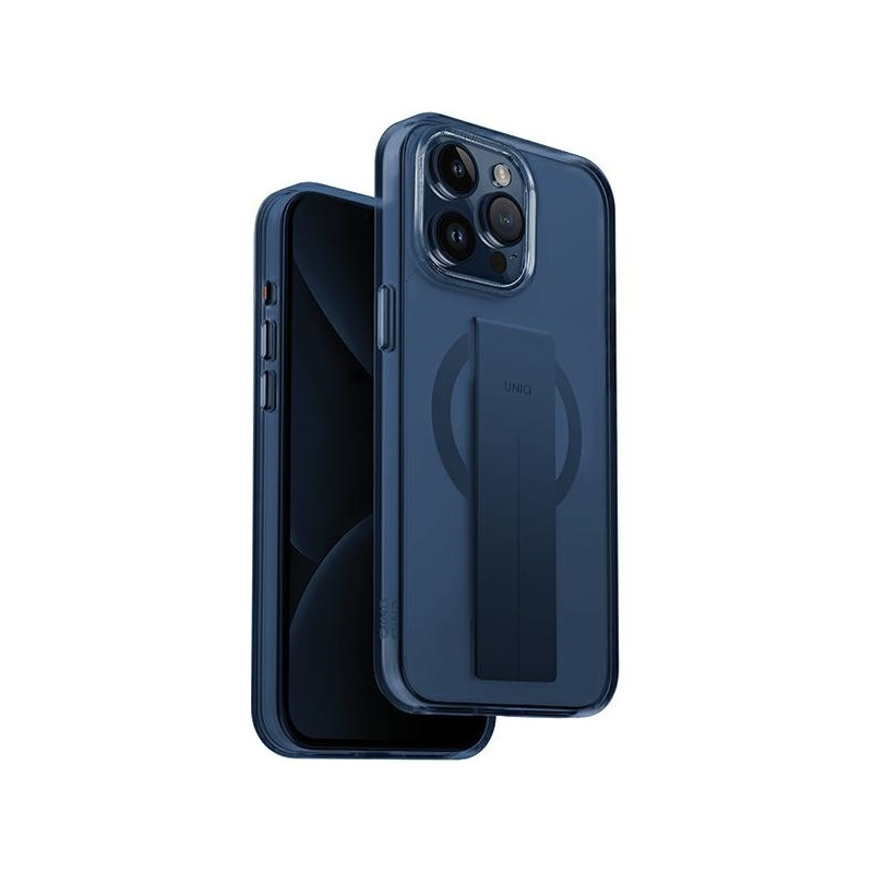 UNIQ Heldro Mag Magclick įkrovimo dėklas, skirtas iPhone 15 Pro - mėlynas