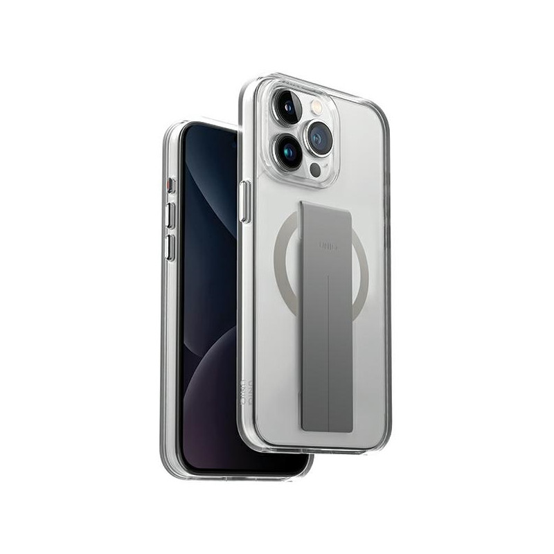 UNIQ Heldro Mag Magclick įkrovimo dėklas, skirtas iPhone 15 Pro Max - skaidrus
