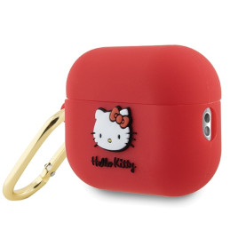 Hello Kitty Silicone 3D Kitty Head dėklas, skirtas AirPods Pro 2 (2022/ 2023) – fuksija