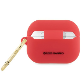Hello Kitty Silicone 3D Kitty Head dėklas, skirtas AirPods Pro - fuksija