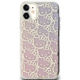 Hello Kitty IML Gradient Electrop Crowded Kitty galvos dėklas, skirtas iPhone 11 / Xr – rožinis