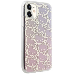 Hello Kitty IML Gradient Electrop Crowded Kitty galvos dėklas, skirtas iPhone 11 / Xr – rožinis