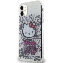 Hello Kitty IML Kitty On Bricks Graffiti dėklas, skirtas iPhone 11 / Xr - baltas