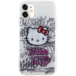 Hello Kitty IML Kitty On Bricks Graffiti dėklas, skirtas iPhone 11 / Xr - baltas