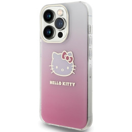 Hello Kitty IML Gradient Electrop Kitty Head dėklas iPhone 14 Pro - rožinis
