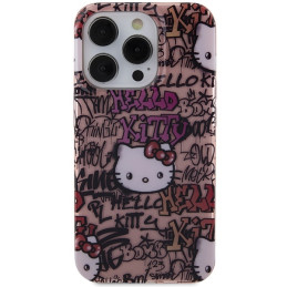 Hello Kitty IML Tags Graffiti dėklas iPhone 14 Pro - rožinis