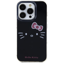 Hello Kitty IML Kitty Face dėklas iPhone 14 Pro - juodas