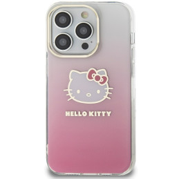 Hello Kitty IML Gradient Electrop Kitty Head dėklas iPhone 14 Pro Max - rožinis