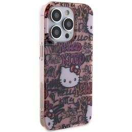 Hello Kitty IML Tags Graffiti dėklas iPhone 14 Pro Max - rožinis