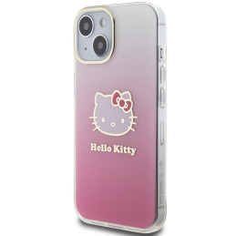 Hello Kitty IML Gradient Electrop Kitty Head dėklas iPhone 15 - rožinis