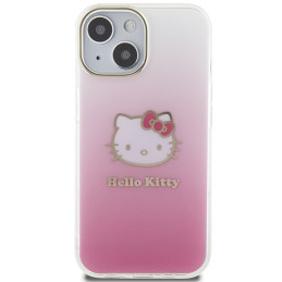 Hello Kitty IML Gradient Electrop Kitty Head dėklas iPhone 15 - rožinis