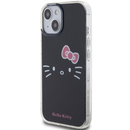 Hello Kitty IML Kitty Face dėklas iPhone 15 - juodas