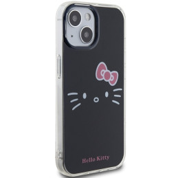 Hello Kitty IML Kitty Face dėklas iPhone 15 - juodas