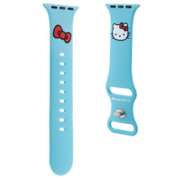 Hello Kitty silikoninis Kitty galvos dirželis skirtas Apple Watch 38/ 40/ 41mm – mėlynas