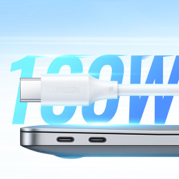 Ugreen US562 USB-C – USB-C PD QC kabelis 100W 480Mb/ s 1m – baltas