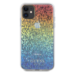 Guess IML Faceted Mirror Disco Iridescent dėklas, skirtas iPhone 11 / Xr - daugiaspalvis