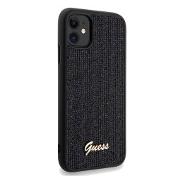 Guess Disco Metal Script dėklas, skirtas iPhone 11 / Xr - juodas