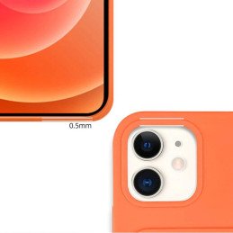 Kortelių dėklas, silikoninis piniginės dėklas su dokumentų kortelei skirta iPhone 13 Pro Max, oranžinė