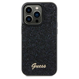 Guess Disco Metal Script dėklas, skirtas iPhone 13 Pro Max - juodas