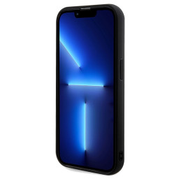 Guess Sequin Script Metalinis dėklas iPhone 14 Pro - juodas