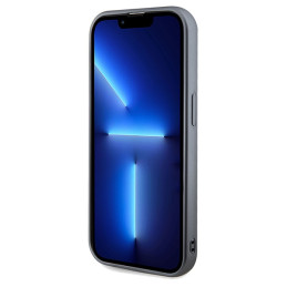Guess Sequin Script Metalinis dėklas iPhone 14 Pro - sidabrinis