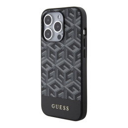 Guess GCube Stripes MagSafe dėklas iPhone 15 Pro - juodas