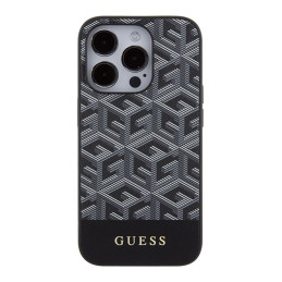 Guess GCube Stripes MagSafe dėklas iPhone 15 Pro - juodas