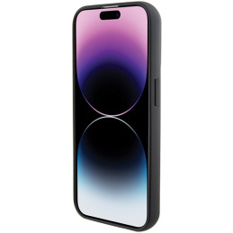 Karl Lagerfeld Gripstand Saffiano Choupette Pins dėklas iPhone 14 Pro - juodas
