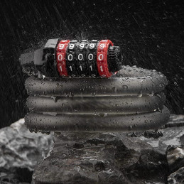 Rockbros RKS507-1BK dviračio spyna su kombinacija 1,8 m - juoda