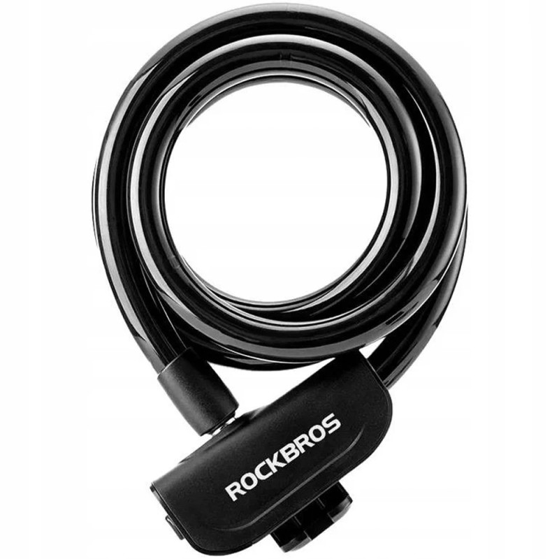 Rockbros RKS515-BK dviračio spyna su 1,1 m raktu - juoda