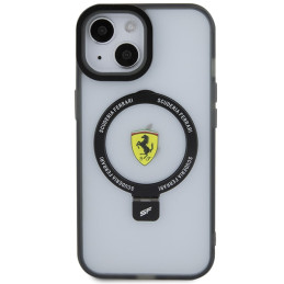 Ferrari Ring Stand 2023 Collection MagSafe dėklas, skirtas iPhone 15 Plus / 14 Plus – skaidrus